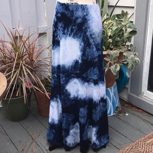 Polo by Ralph Lauren Tie Dyed Cotton Boho Skirt